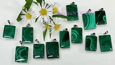 Wholesale Lot 12 Pcs Natural Malachite Pendant Crystal Healing Energy