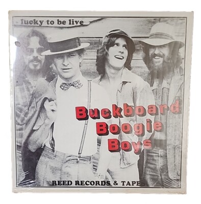 NEW Sealed BUCKBOARD BOOGIE BOYS: Lucky To Be Live 12'' Red Vinyl