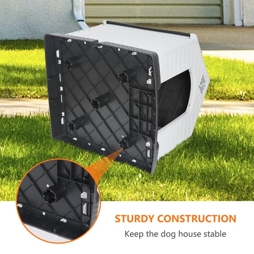 28 Zoll/32 Zoll H Outdoor Hundehaus wetterfest Tierheim Hundeheuche 4 Farben - Bild 54 von 73