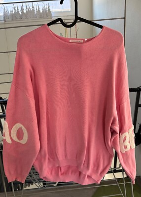 Zara, Knit wear, Strickpullover, pink-weiß, Gr. 164+ (M-)