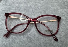 Tom Ford TF5510-F 081 Eyeglasses Burgundy Gold Frame RX 52-17-140 DEMO