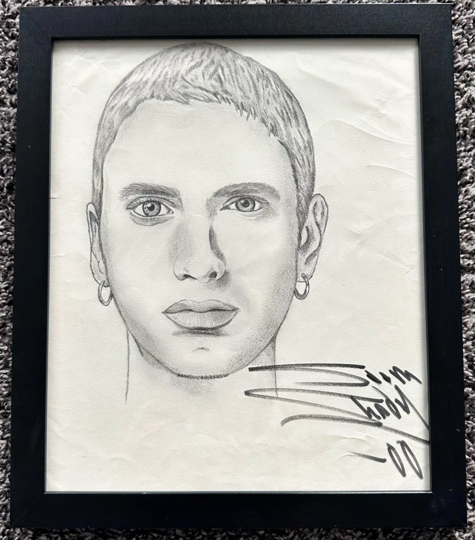 Eminem ~ Signed Autographed Original Drawing from 2000 