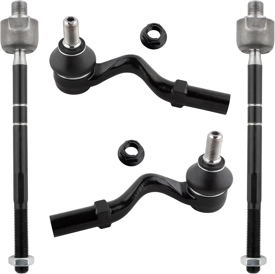 4pcs Front Inner & Outer Tie Rod Ends for Mercedes-Benz E300 1996-1999 - Image 2 of 4