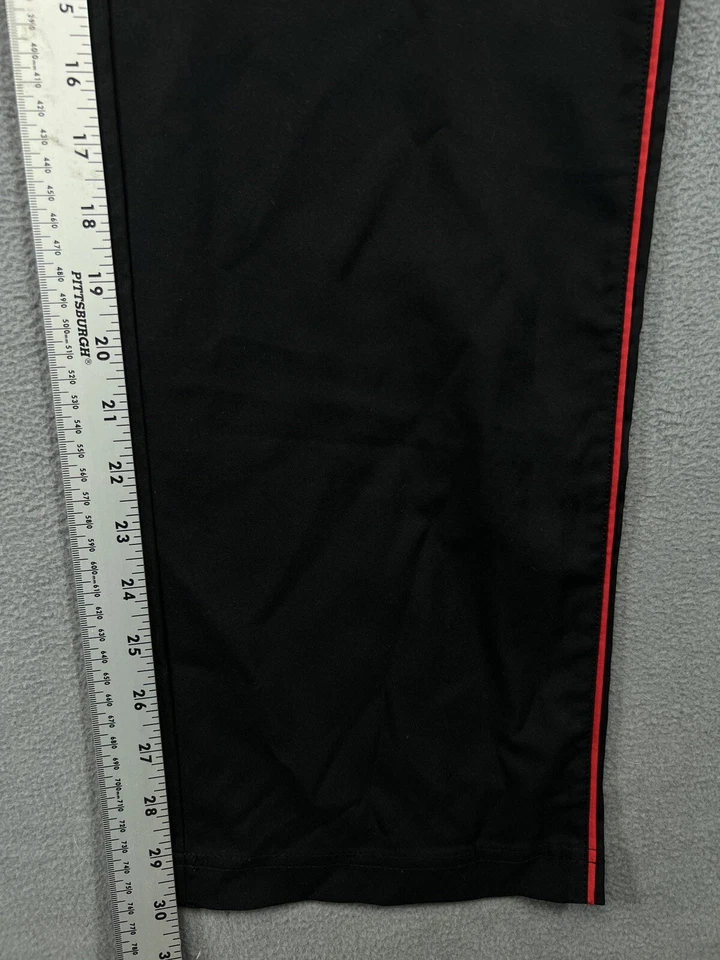 Calça de tênis Bolle feminina S pequena preta vermelha acabamento pista golfe 29x30 bolsos femininos - Imagem 4 de 4