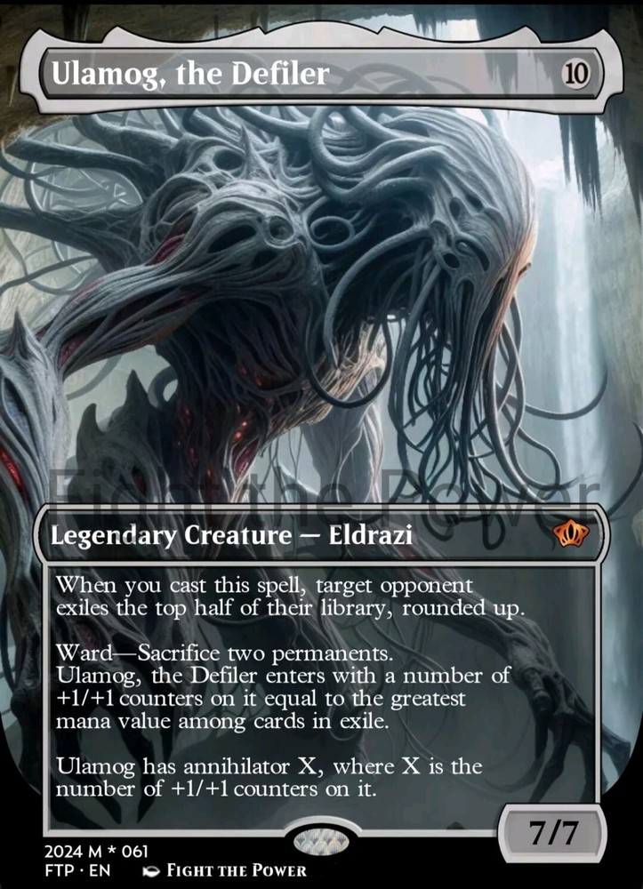Ulamog, The Defiler Borderless Style Card For EDH and Playtest