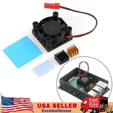 Squared Fan Single Cooling Fan with Heatsink For Raspberry Pi 4 Model B/2B/3B+ E