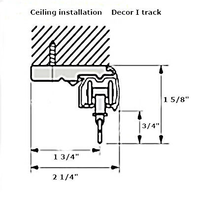 Décor 1 Decorative Curtain Track Set for Wall or Ceiling Mount Tania, popularna wyprzedaż