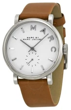 Marc by Marc Jacobs Baker White Dial Brown Strap Women's Watch MBM1265