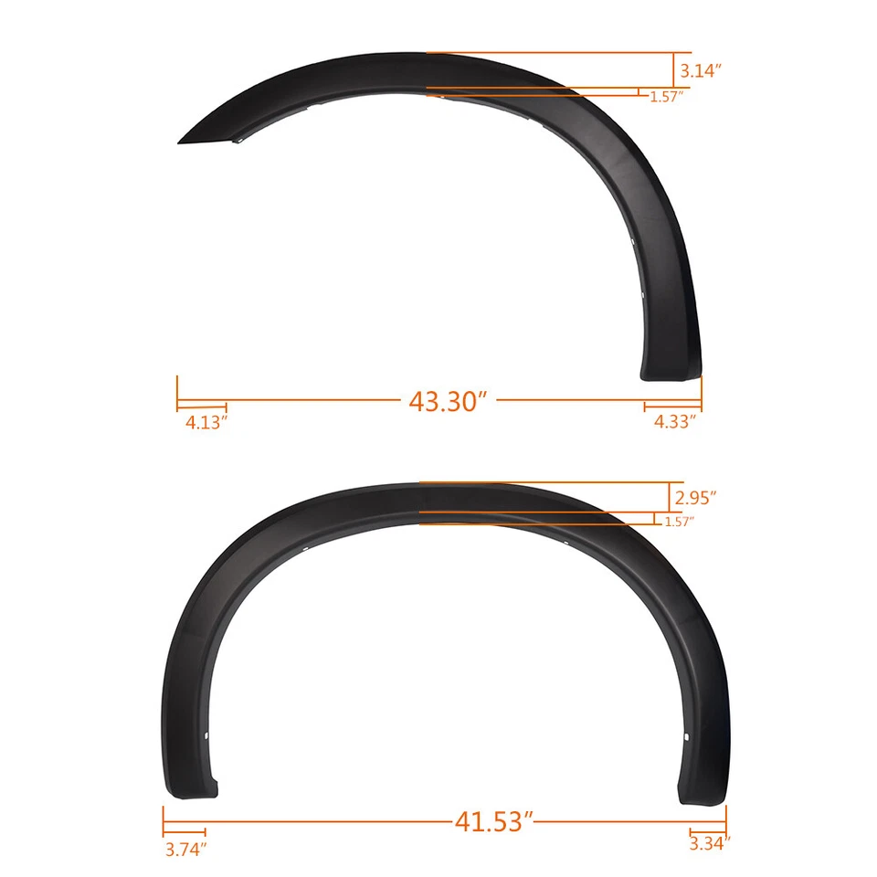 Текстурированные расширители крыльев в заводском стиле подходят для 99–07 Ford F250 F350 Super Duty 4 шт. - Изображение 2 из 4