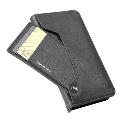 CMAI2 Leather Wallet Case w/ Detach Card Slots GREY For iPhone 14 PLUS