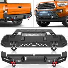 Rear Or Stubby Front Bumper W/ 18W LED Lights For 16-2023 Toyota Tacoma 3rd Gen