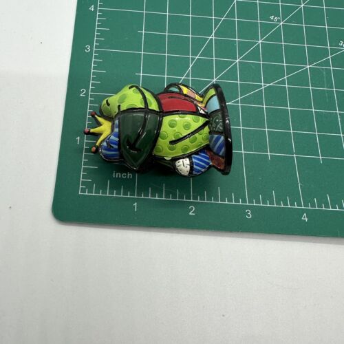 Romero Britto Mini Frog Prince Charming Figure 14072 Retired Collectible - Picture 2 of 5