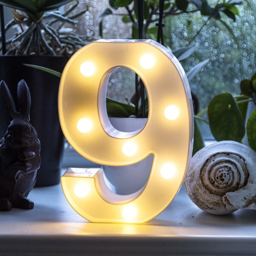 Light Up 3D LED 22cm Numbers Party Birthday Wedding Battery Operated - Picture 22 of 22