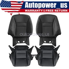 For 2013-2017 Honda Accord Front Side Bottom & Top Seat Cover Black Perforated