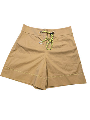 MOSCHINO cheap and chic shorts kakhi size 4 with neon tie