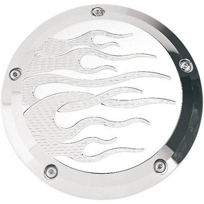 Joker Machine Chrome Billet Kupplungsdeckel Flame #06-99F