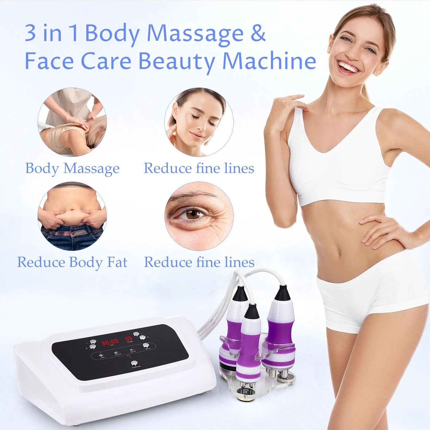 3 in 1 Beauty Machine for Body Massage Facial Skin Care Home Use Massager