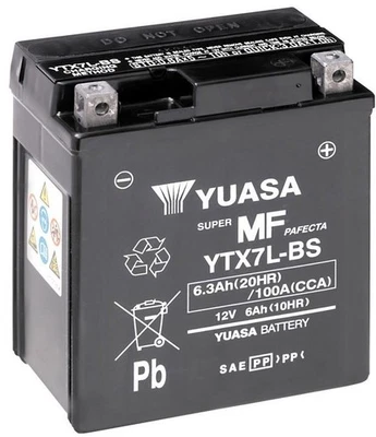 Yuasa YTX7L-BS  YTX7L  12V  AGM Motorradbatterie gefüllt und geladen  VRLA 50614 - Bild 1 von 2