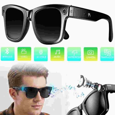 AI Smart Glasses with HD Camera Voice Translation BT Video Recording Sunglasses