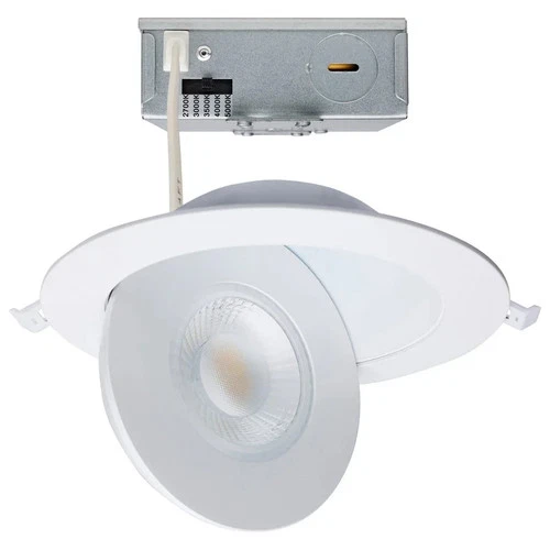 15W - CCT Selectable - LED Direct Wire Downlight - Gimbaled - 6 Inch Round - Rem - Picture 1 of 7