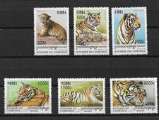 Cambodia 1998 Tigers set MNH