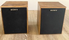 TWO Sony Woodgrain Speakers SS-U11 40W 8 Ohm Bookshelf Speakers