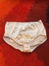 Vtg Vanity Fair Second Skin Satin Pink Hi Cut Panty Plus Sz 5X Mexico