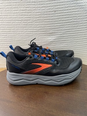 Brooks Caldera 5 1103541D041 Black Blue Orange Trail Running Shoes Men's Sz. 8 D