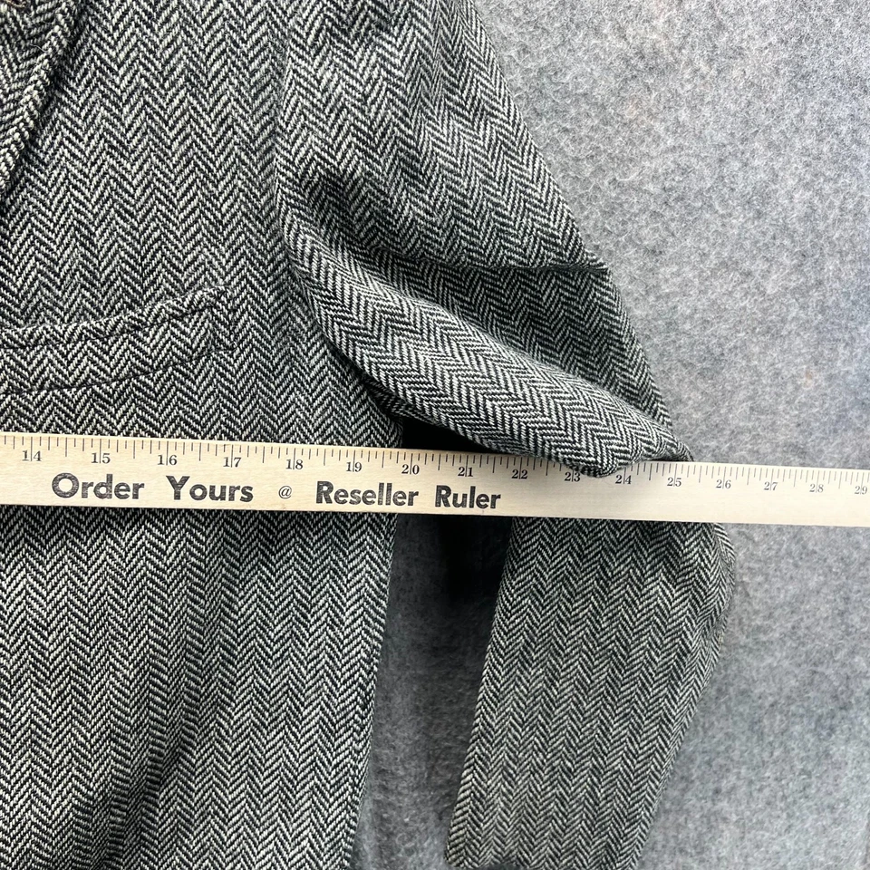 Blazer Brooks Brothers Hombre 40R Gris Beige Chaqueta Espiga Lana Abrigo Deportivo Foto 3 de 4