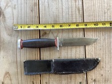 Vintage Imperial Prov Hunting Fighting Utility Knife With Sheath