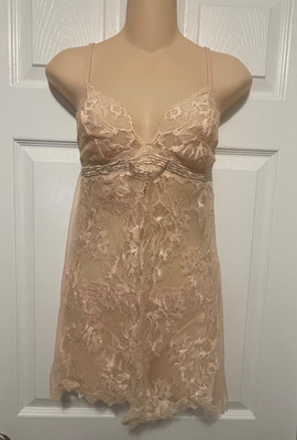 La Perla Baronessa Collection S Babydoll Set Lace Soft Pink Beading
