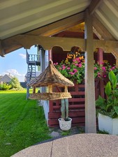 Rustic Handwoven Wicker Bird Feeder – Durable & Weather-Resistant Garden Decor