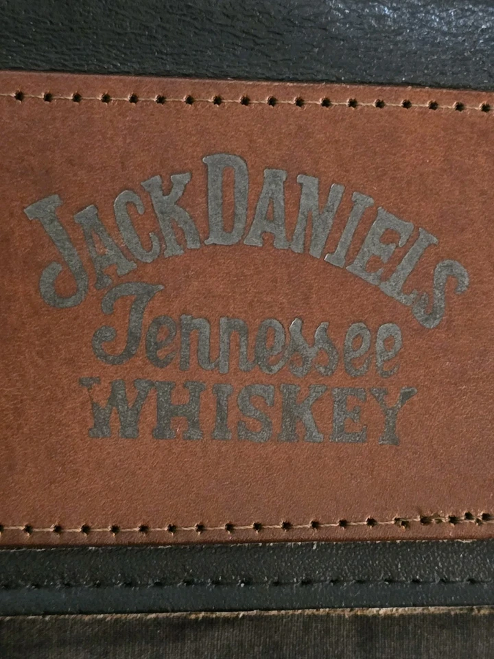 Cartera De Colección Gilbert Cuero Jack Daniels Delgada Plegable 2 Bolsillos Encadenada Foto 3 de 4
