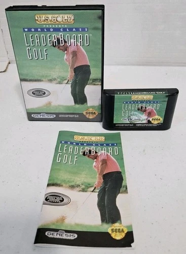 World Class Leaderboard Golf Sega Genesis Complete in Box - Tested CIB