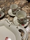 Miniature Bone Chine Rose Floral Childs Tea Set With Tray  — photo 7