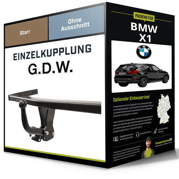 Starre AnhäNgerkupplung für BMW X1 10.2009-09.2015 Typ E84 G.D.W. NEU-image