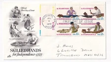 STAMP US SCOTT 1720a "Skilled Hands For Independence" 13 CENT 1977 FDC PB - E