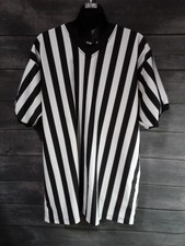 Adult Don Alleson Black/White Vertical Stripes Referee Shirt Size XL RC