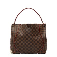 Louis Vuitton Damier Kaisa Hobo Shoulder Bag N41555 Brown and Red ... GZl1fogb