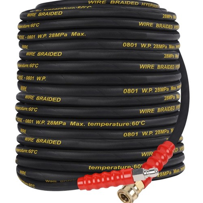#ad Pressure Washer Hose 50FT with 3 8 Inch Quick Connect High Tensile Wire Brai... $85.91