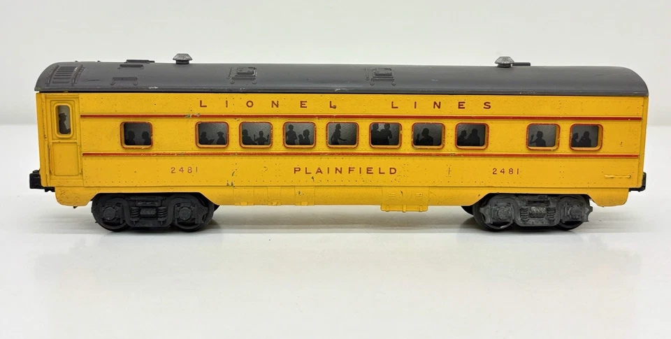Coches de pasajeros Lionel de posguerra Plainfield Westfield Livingston aniversario amarillo Foto 2 de 4