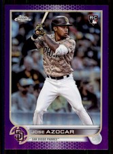 2022 Topps Chrome Update #USC46 Jose Azocar Purple Refractor San Diego Padres