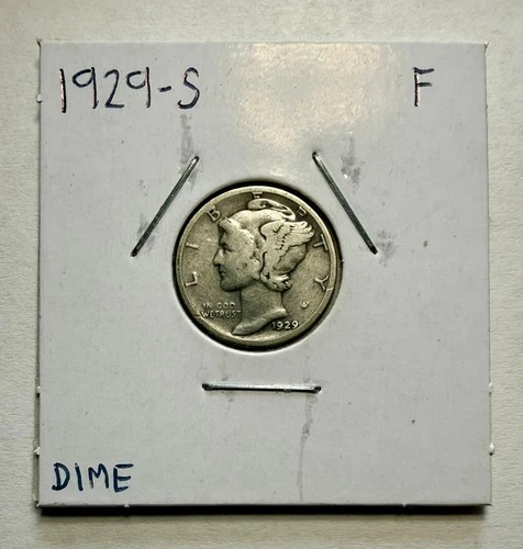 1929-S Mercury Dime SILVER - Fine (F)