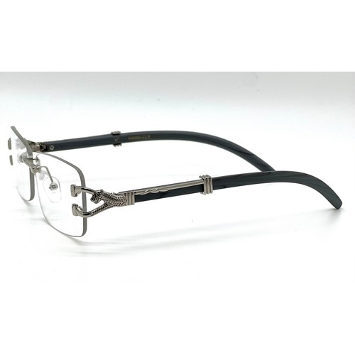 Rimless Glasses Men's Rectangle Frame Designer Fashion Eyeglasses Clear Lens New - Picture 3 of 5