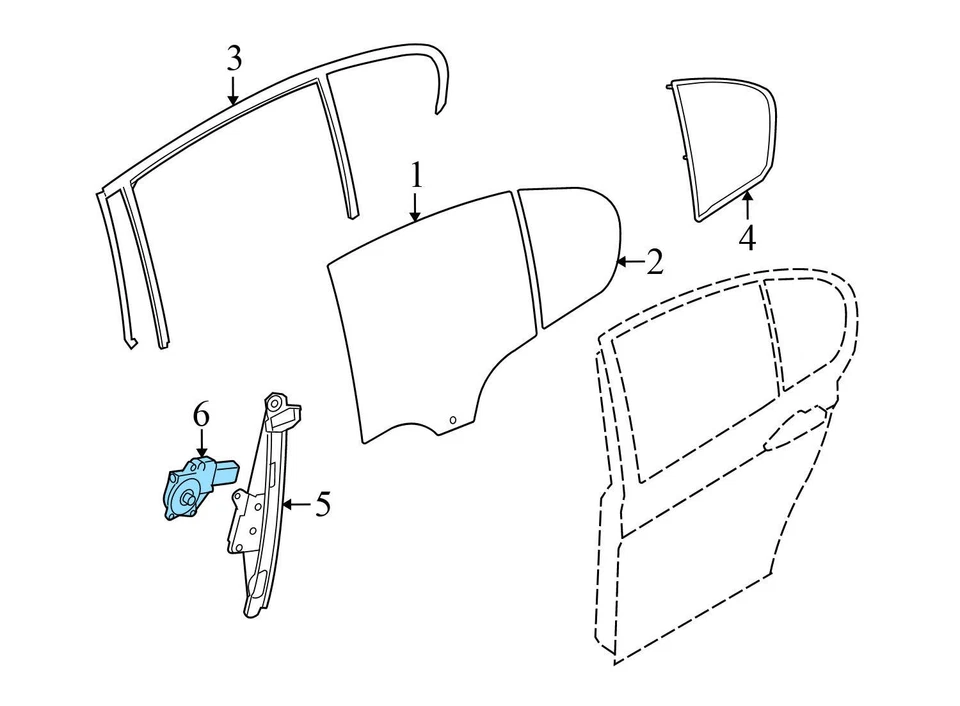 BMW 335I XDRIVE 2009-2011 - Elevador de ventana trasero derecho motor 6927026 Foto 3 de 4