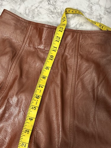 Pantalones de cuero coñac vintage Suzelle para mujer, Hong Kong. Talla 4 Usado en Excelente Condición - Imagen 6 de 7