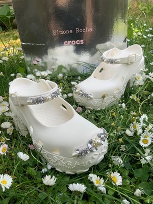 Simone Rocha x Crocs Rhinestone Ballerina Platform Limited Collaboration US W7