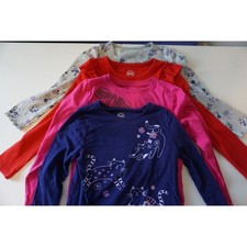 Wonder Nation Girls Long Sleeve Top Bundle Size 6 6X Cat Floral Ruffle Lot 4pc