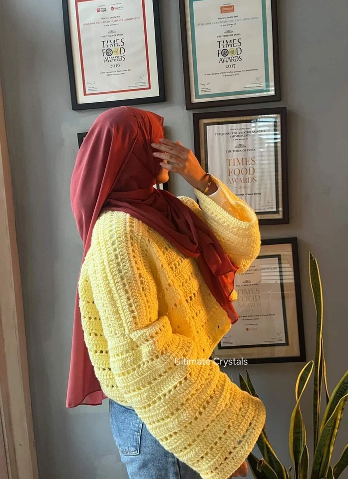 Handmade Crochet Cardigan - Oversized Fit, Cozy & Stylish Women's Sweater  - Image 3 of 4