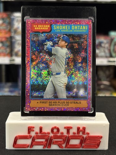 2025 Topps Heritage '24 Record Breaker #1 Shohei Ohtani Pink Chrome Sparkle SP